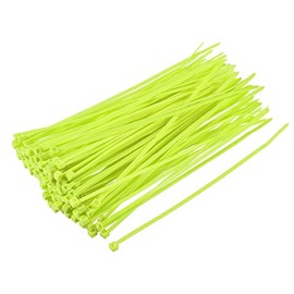 sourcing map Pack of 80 Cable Ties, 6 Inches x 0.1 Inches, Self-Locking Nylon Cable Ties, Fluorescent Green