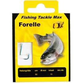 FTM Hook Tied Trout 90 cm - 10 Trout Hooks, Hook Size/Line Diameter: Size 10 / 0.18 mm