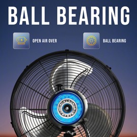 Tornado 20" Pro Series High Velocity Oscillating Wall Mount Fan – Heavy-Duty Metal Fan for Industrial, Commercial & Residential Use – 3 Speeds, 5250 CFM, UL Safety Listed