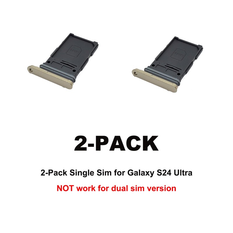 2 PCS for Galaxy S24 Ultra Single SIM Card Tray