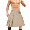 GSGGIG Men's Kilt, Camo Scottish Outdoor Utility 23" Length Pleated