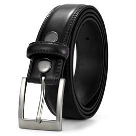 Waist Wow Men's Casual Leather Belt Classic Handmade Dress Belts Every Day Leather Jeans Belt for Men Work Business