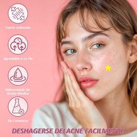 96 Estrellas para Granos, 3 Cajas de Parches para Acne con Espejos para Cubrir Acné e Imperfecciones, Pimple Reduce Enrojecimiento, para Fiestas y Uso Diario