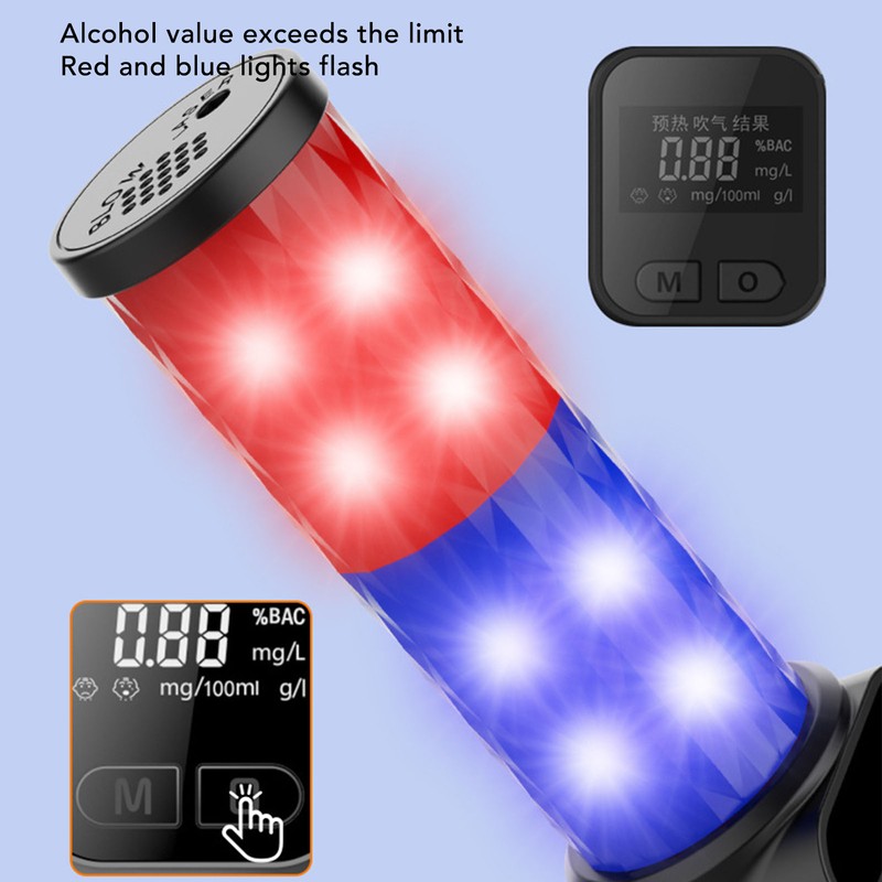 Alcohol Tester Handheld High Accuracy Intelligent Voice Announcement Type C