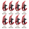 (8 Pack) Shovel Mount for Roof Rack, Metal Rubber Clamp