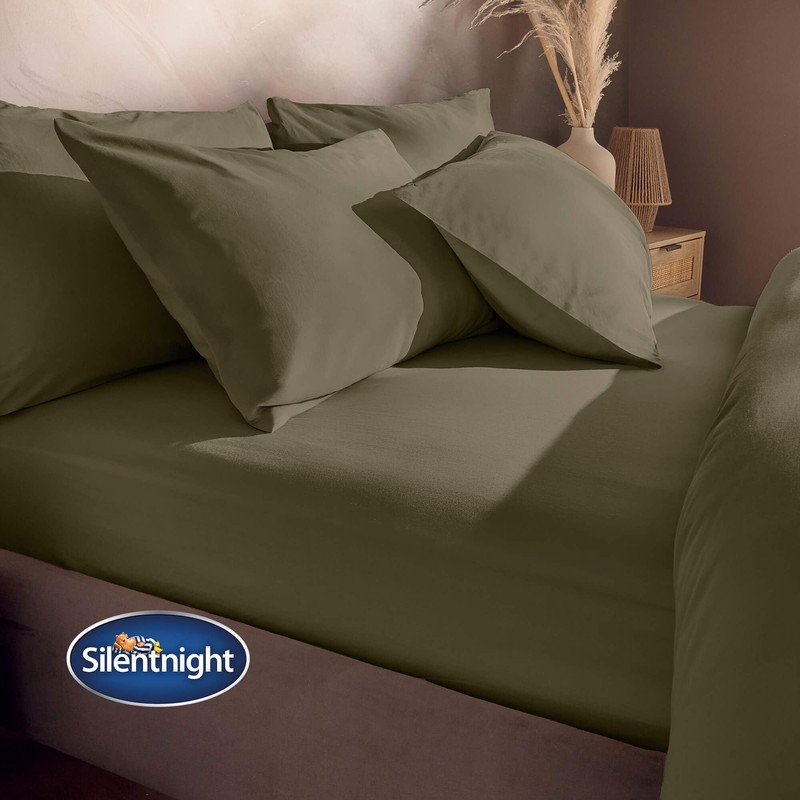 Silentnight Washed Cotton Rich Pillowcase Pair - Soft & Comfortable