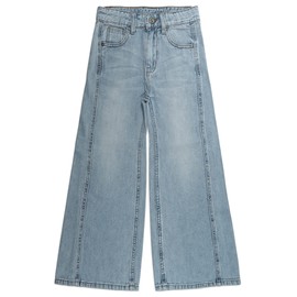 KIDSCOOL SPACE Girls Wide-Leg Jeans,Big Girl Baggy Denim Pants,Light Blue,12