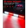 Emergency Dash Strobe Lights 2x16.8 Inch Red White 48 LED