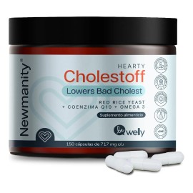 Cholestoff Coenzima Q10  Omega 3-75 dias - Apoyo en Colesterol y Salud Integral - Suplemento Vegano Natural - Niacina  Levadura de Arroz Rojo         