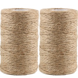 FanLyDao 656Feet Jute Twine String Packing and Garden 2mm 3Ply(328Feet*2)