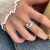 Crymystal Bohemian Style Smile Ring Silver Smile Knuckle Ring Layered