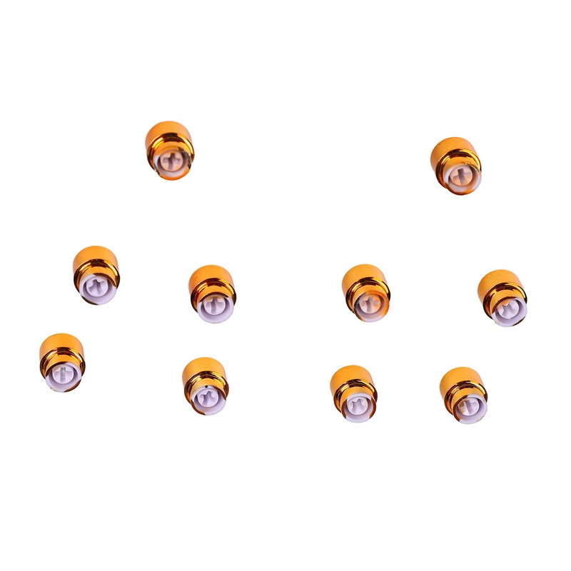 10PCS Electric Guitar Pickup Switch Tip Gold Round Retro Plastic