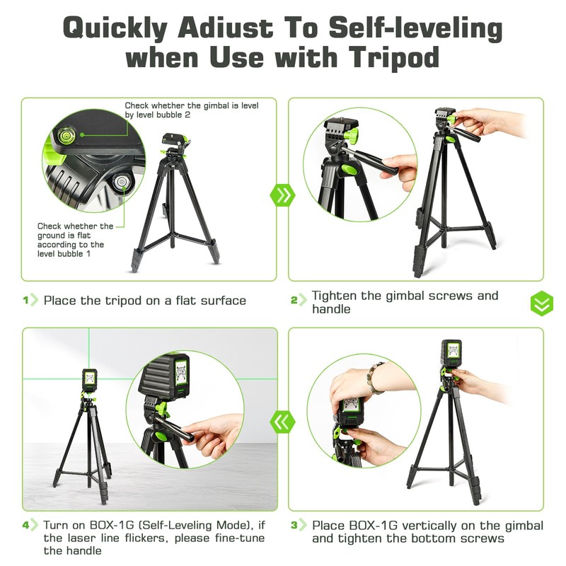 Laser Level with Tripod, Huepar 150Ft Lazer Leveler for Outdoor