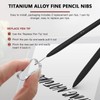 HaeKap 2PCS Titanium Alloy Metal Fine Nibs Replacement,Ballpoint Nibs not