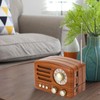 Wooden Radio, Handmade FM Retro Speaker, Portable Elderly Stereo AM
