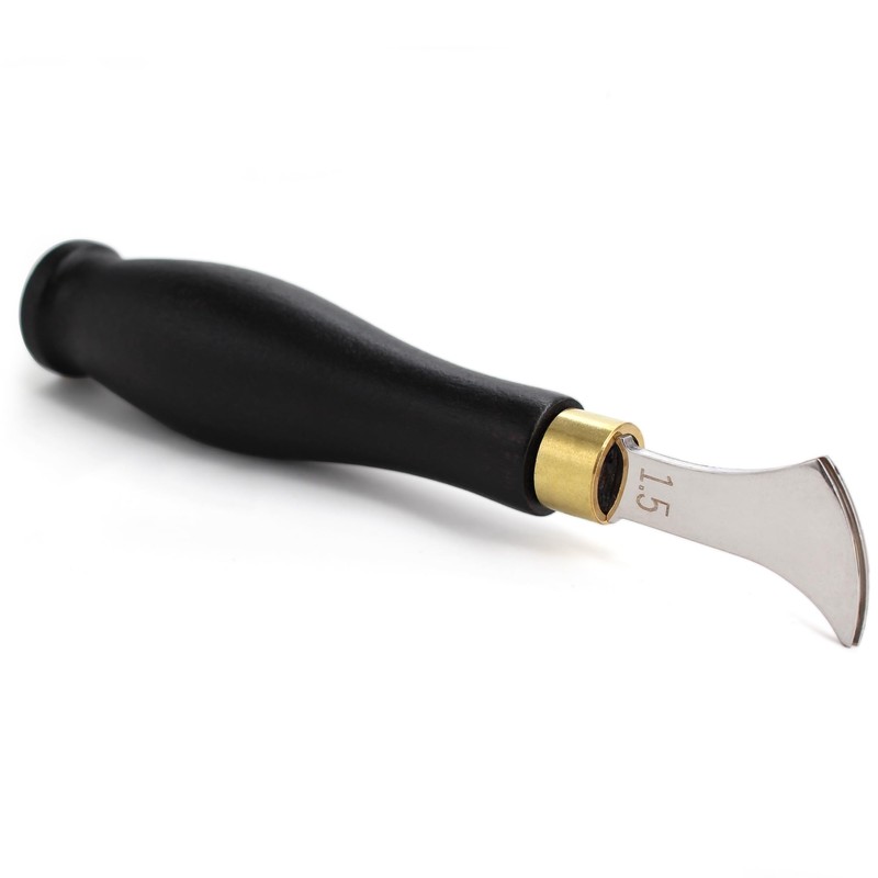 SiiRo 1.5mm Leather Edge Creaser, Stainless Steel Leather Edge Tool