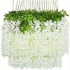 12-Piece Artificial Wisteria Vine Set – Hanging Silk Faux Flowers