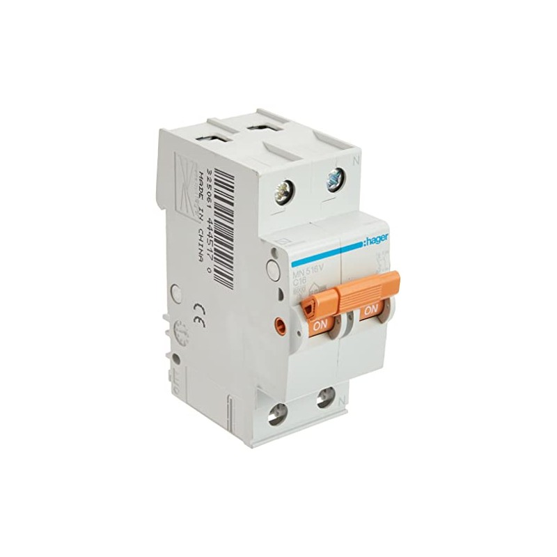 Hager M144697 – 1 Pole Circuit Breaker + Neutral Orange