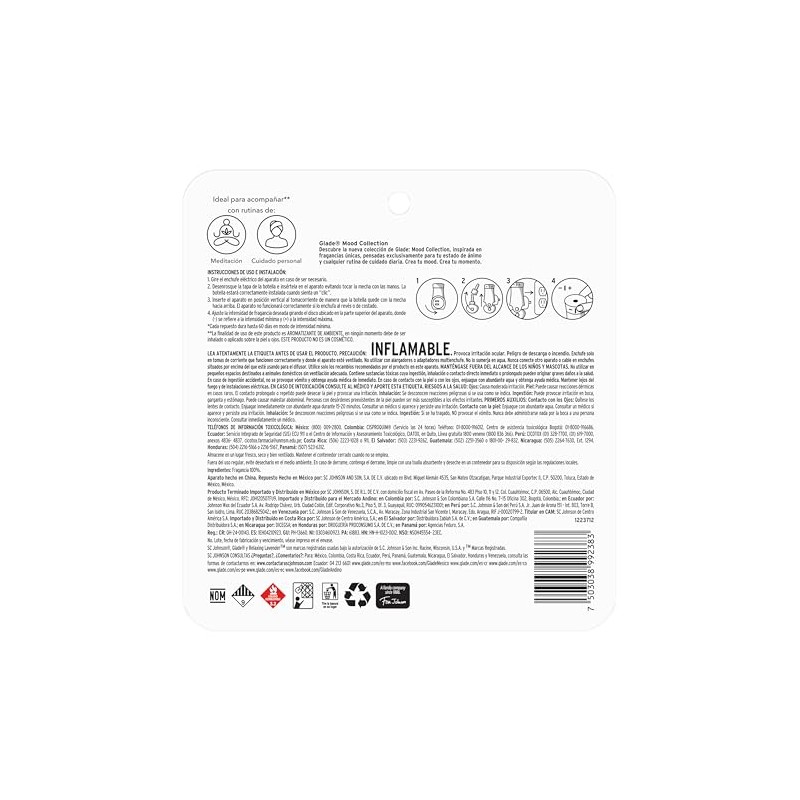 Glade Aromatizante para Hogar Mood Collection, Aroma Relaxing Lavender, Aromatizante