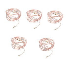 Gatuida 5pcs Earphone Cable Mic Control Flexible Headset Line for Daily Use Compatible Earphones Audio Replacement Cord