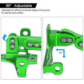 RIDLOG Motorcycle License Plate Holder with LED Lights and Adjustable Fender Eliminator Kit for R3, Vader 150cc, CNC Aluminum Motorcycle License Plate Bracket (Green)