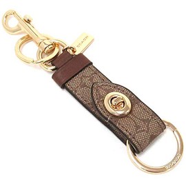 Coach F49314 GDKHA Key Holder COACH Outlet Signature Trigger Snap Bag Charm Keychain