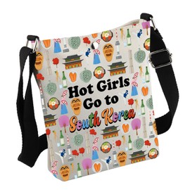 Südkorea-Reisegeschenk, Hot Girls Go to South Korea, Crossbody-Tasche, Souvenir, Geschenk für Südkorea-Liebhaber, Souvenirs, South-kbag