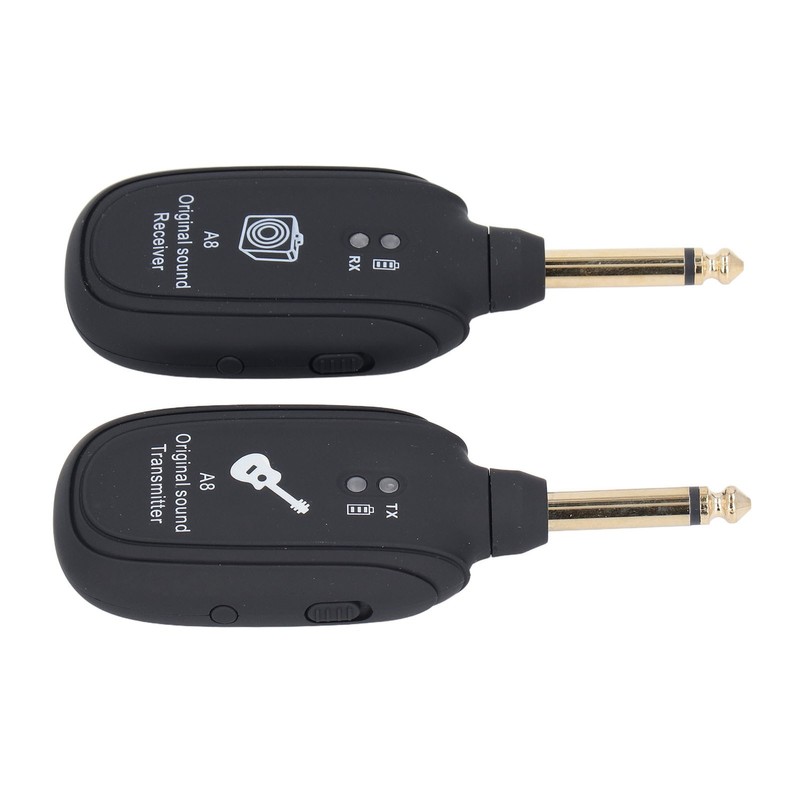 Electric Guitar Transmitter Receiver Set 6.35mm Rechargeable Wireless Guitar System