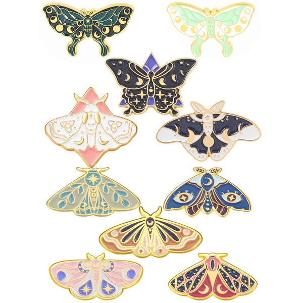 Butterfly Enamel Pins Set Cool Horror Enamel Lapel Pins Brooches