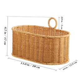 Zerodeko Woven Hanging Basket for Kitchen Storage Decorative Wall Baskets for Fruits Vegetables Easy to Clean Organizer Farmhouse Style for Home Decor Housewarming