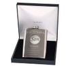 21st Birthday Engraved Hip Flask with 'Son' Feature in Gift