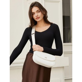 CLUCI Small Shoulder Bag, Purses for Women Trendy with 2 Removable Strap, Vegan Leather Crossbody Purse, Clutch Handbag