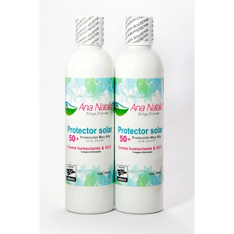 Filtro Solar 50+ En Crema ( 2pz - 250ml C/u)