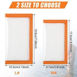 Fishing Lure Wraps, 10pcs Fishing Bait Covers Durable PVC Lure Covers Easily See Fishing Hook Covers Bait Storage Protector Keeps Fishing Safe, Large Medium (Orange - 10pcs M)