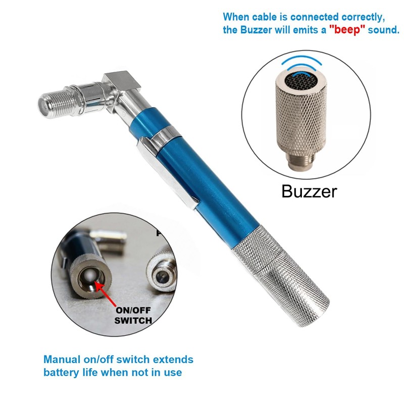 groword Coaxial (Coax) Cable Tester,Voltage Protected Coax Cable Wire Tracer