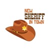 CafePress New Sheriff in Town 5.5" Round Car Magnet Magnetic