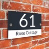 Badgemaster Modern Anthracite House Number Sign Plaque Stainless Steel Standoffs