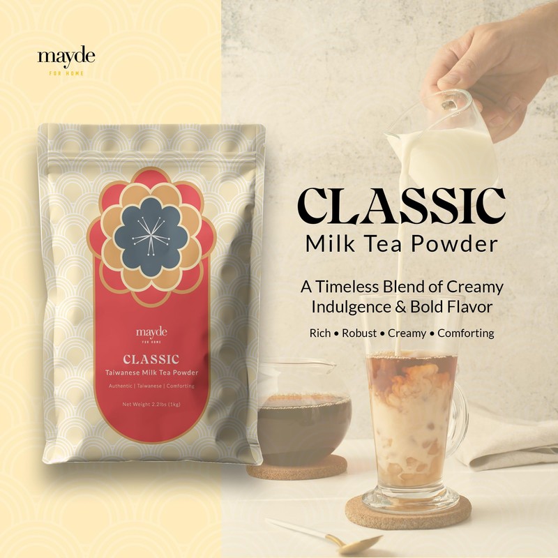 Mayde Taiwanese Classic Milk Tea Powder, Instant MilkTea Powder From