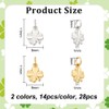 BENECREAT 28 Pieces Real 18K Gold-Plated Four Leaf Clover Pendants,