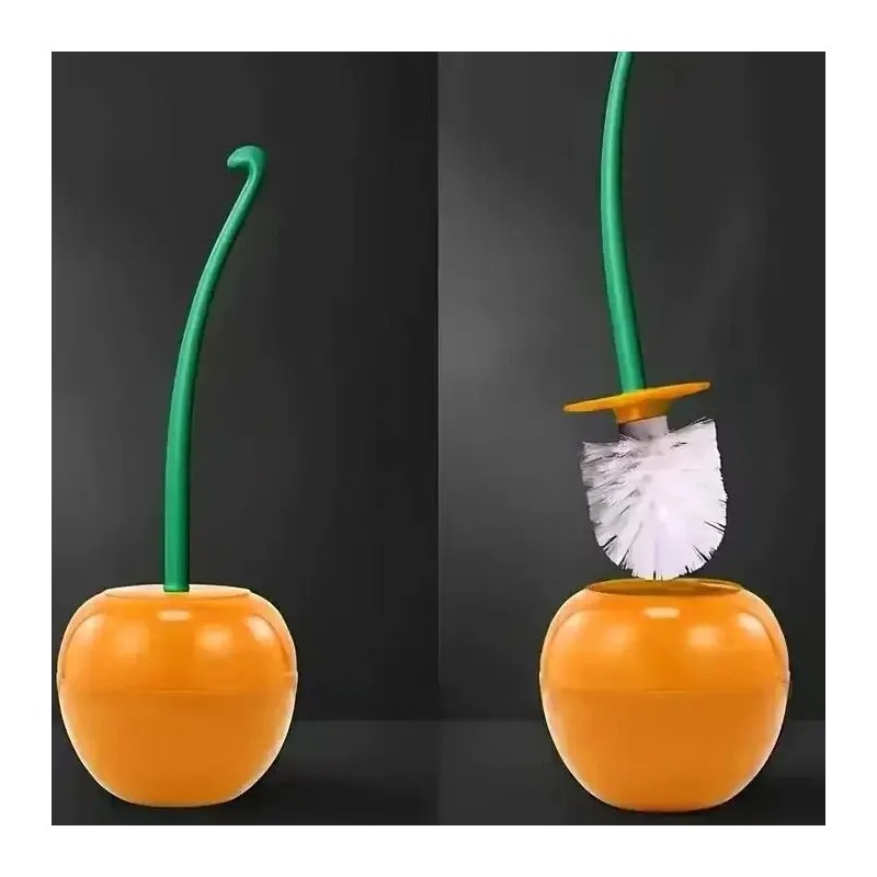 Cherry Shape Toilet Brush with Holder for Bathroom Cleaning –