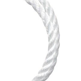 Koch 5211635 1/2 by 50-Feet Nylon Twisted 3 Strand Rope, White