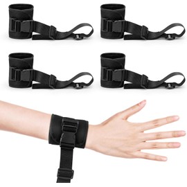 4Pcs Ankle and Wrist Soft Restraints for Elderly Dementia Patients – Adjustable Limb Holders for Hospital Bed, with 71" Long Strap and Quick Release Buckles