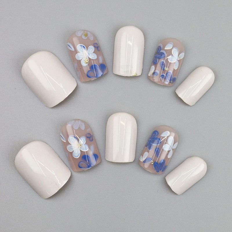 Press on Nails Short Square Fake Nails Press ons Acrylic