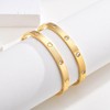 Gold Bracelets for Women - 2Pcs 18K Gold Plated Love