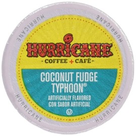 Hurricane Coffee & Tea Coconut Fudge Typhoon Single Cup Coffee for Keurig K Cup Brewers, 24Count
