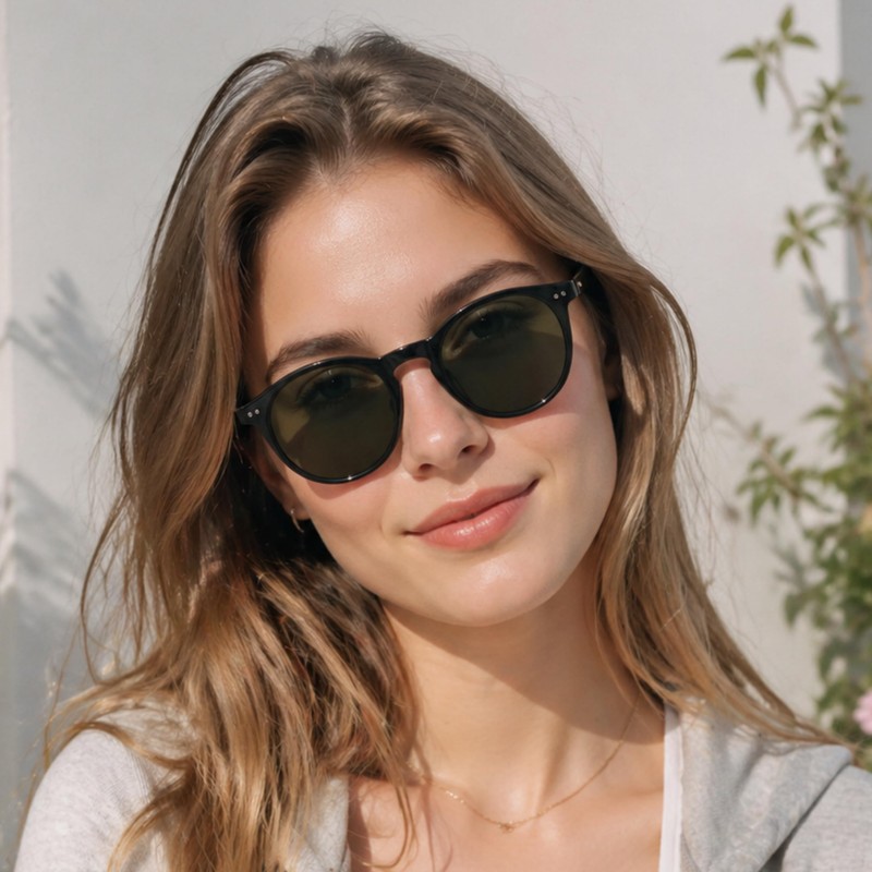 MOSTAR Classic Round Polarised Sunglasses UV400 Protective Lens with Acetate