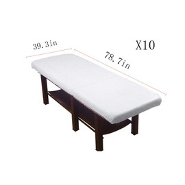 Pack of 10 Disposable Bed Sheets, Disposable Massage Table Bed Sheet, Massage Table Cover, Non-Woven Fabric, Disposable Bed Sheet, Waterproof and Oilproof, Fleece Bed Sheet for Beauty Salon, Spa,