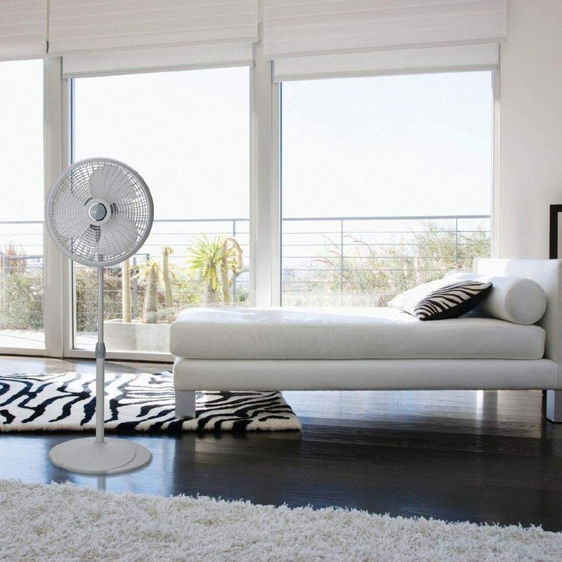 Lasko 2526 16" Adjustable Pedestal Fan, gray: