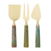 Creative Co-Op 3-Piece Stainless Steel Cheese Knife Set with Resin