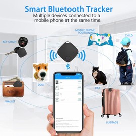 4PCS Key Finder, Bluetooth Item Finders, Wireless Key Finder Locator with Anti-Lost Alarm Reminder, Anti-lost GPS Tracker Smart Tag Suitable for Keys Pet Wallets or Backpacks and Child locators